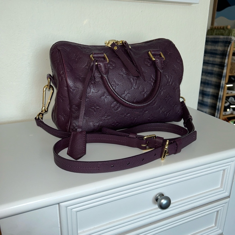 Louis Vuitton empreinte 25 bandouliere speedy crossbody strap, lock & keys